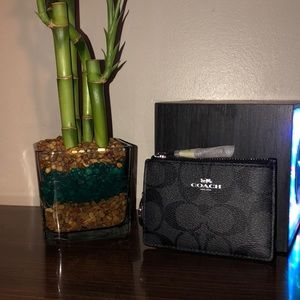 Black Coach keychain wallet